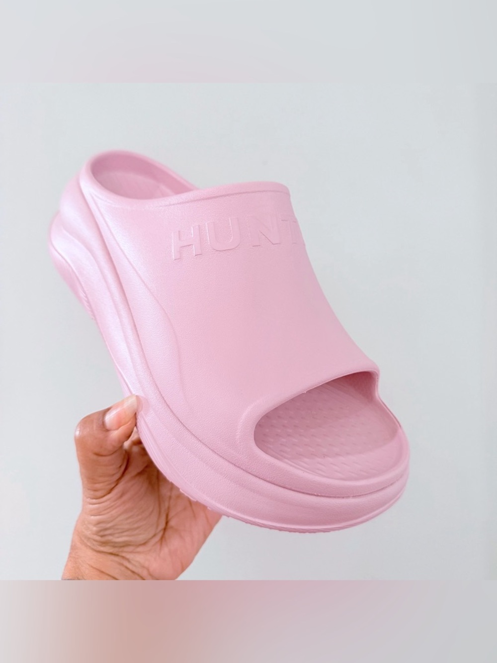 Hunter Haddie Pink Platform Slide Sandals - Picture 5 of 10